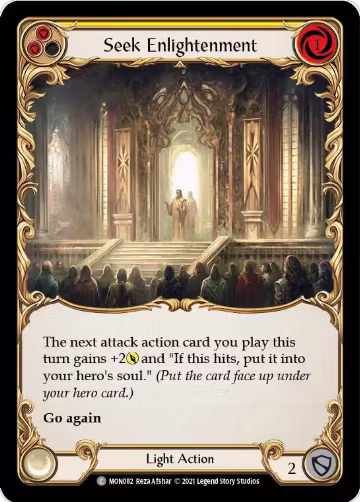 Seek Enlightenment (Yellow) (MON082), Monarch — Flesh & Blood card price