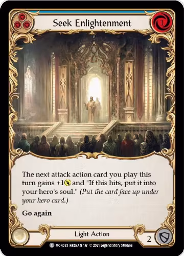 Seek Enlightenment (Blue) (MON083), Monarch — Flesh & Blood card price