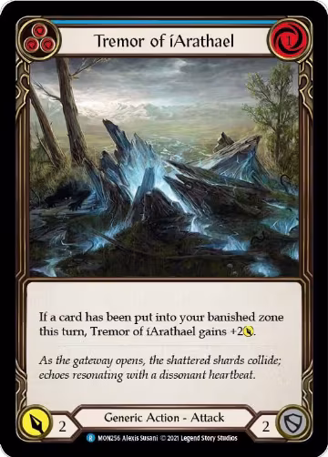 Tremor of iArathael (Blue) (MON256), Monarch — Flesh & Blood card price