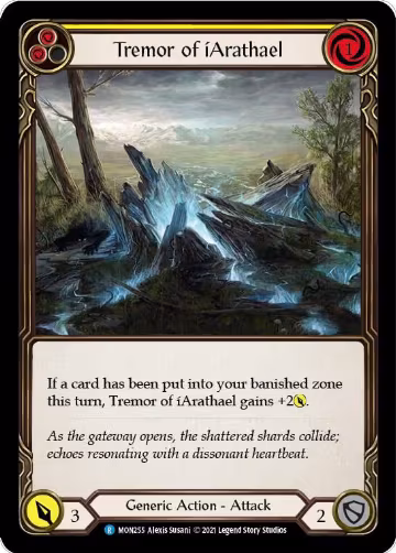 Tremor of iArathael (Yellow) (MON255), Monarch — Flesh & Blood card price