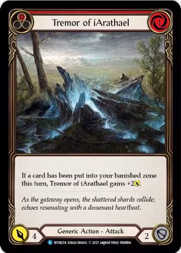 Tremor of iArathael (Red) (MON254), Monarch — Flesh & Blood card price