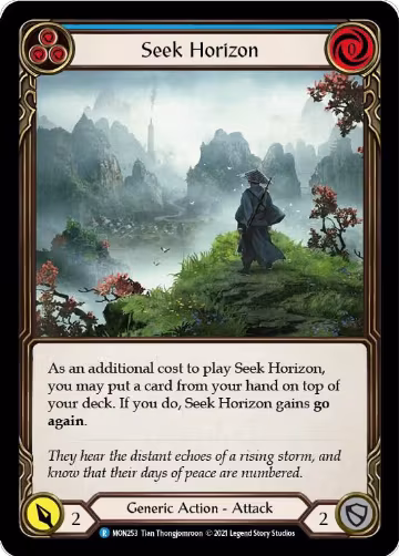 Seek Horizon (Blue) (MON253), Monarch — Flesh & Blood card price