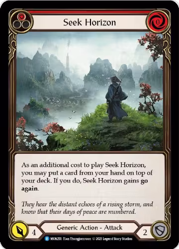 Seek Horizon (Red) (MON251), Monarch — Flesh & Blood card price