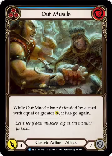 Out Muscle (Blue) (MON250), Monarch — Flesh & Blood card price