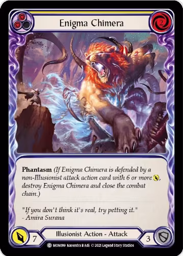 Enigma Chimera (Yellow) (MON099), Monarch — Flesh & Blood card price