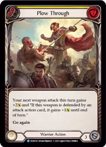 Plow Through (Yellow) (MON114), Monarch — Flesh & Blood card price