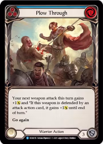 Plow Through (Blue) (MON115), Monarch — Flesh & Blood card price