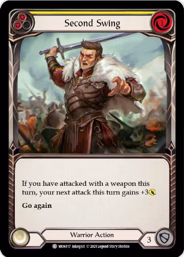 Second Swing (Yellow) (MON117), Monarch — Flesh & Blood card price