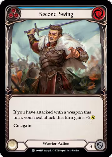 Second Swing (Blue) (MON118), Monarch — Flesh & Blood card price