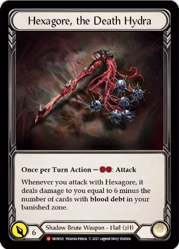 Hexagore, the Death Hydra (MON121), Monarch — Flesh & Blood card price