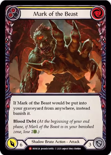 Mark of the Beast (MON124), Monarch — Flesh & Blood card price