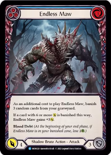 Endless Maw (Blue) (MON128), Monarch — Flesh & Blood card price