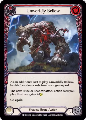 Unworldly Bellow (Red) (MON150), Monarch — Flesh & Blood card price