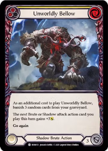 Unworldly Bellow (Yellow) (MON151), Monarch — Flesh & Blood card price