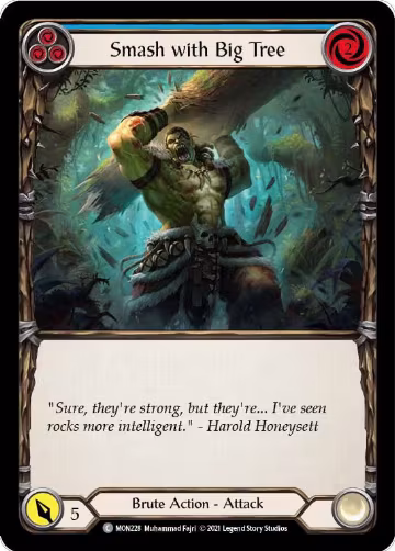 Smash with Big Tree (Blue) (MON228), Monarch — Flesh & Blood card price