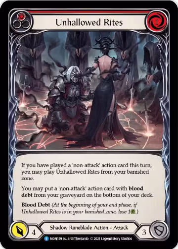 Unhallowed Rites (Red) (MON159), Monarch — Flesh & Blood card price