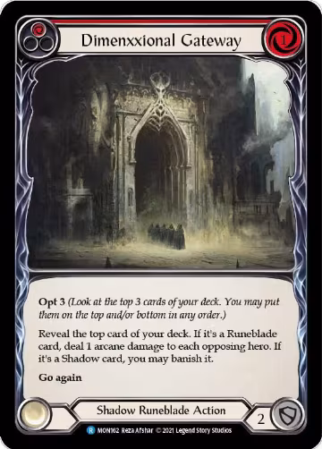 Dimenxxional Gateway (Red) (MON162), Monarch — Flesh & Blood card price