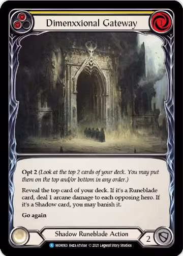 Dimenxxional Gateway (Yellow) (MON163), Monarch — Flesh & Blood card price