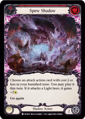 Spew Shadow (Red) (MON212), Monarch — Flesh & Blood card price