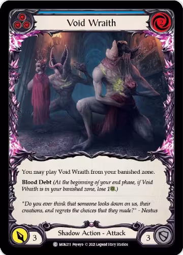 Void Wraith (Blue) (MON211), Monarch — Flesh & Blood card price