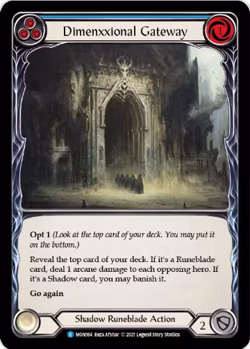 Dimenxxional Gateway (Blue) (MON164), Monarch — Flesh & Blood card price