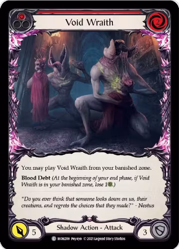 Void Wraith (Red) (MON209), Monarch — Flesh & Blood card price