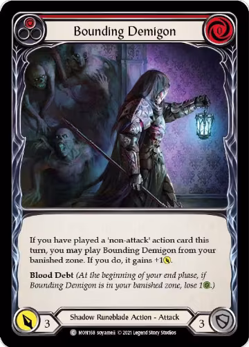 Bounding Demigon (Red) (MON168), Monarch — Flesh & Blood card price
