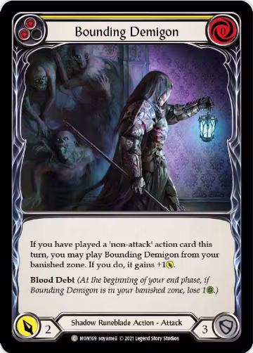 Bounding Demigon (Yellow) (MON169), Monarch — Flesh & Blood card price