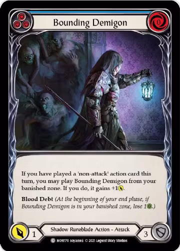 Bounding Demigon (Blue) (MON170), Monarch — Flesh & Blood card price