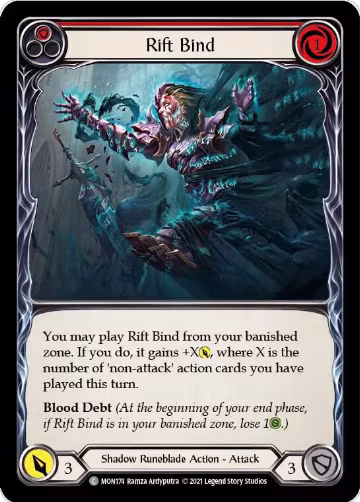 Rift Bind (Red) (MON174), Monarch — Flesh & Blood card price