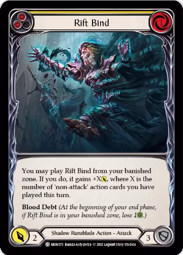 Rift Bind (Yellow) (MON175), Monarch — Flesh & Blood card price