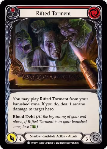 Rifted Torment (Red) (MON177), Monarch — Flesh & Blood card price