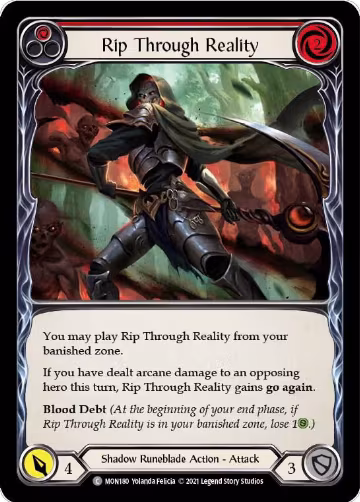 Rip Through Reality (Red) (MON180), Monarch — Flesh & Blood card price