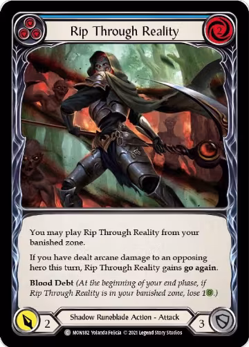 Rip Through Reality (Blue) (MON182), Monarch — Flesh & Blood card price