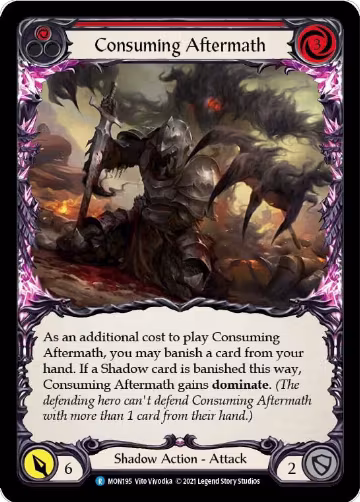 Consuming Aftermath (Red) (MON195), Monarch — Flesh & Blood card price