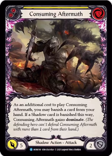 Consuming Aftermath (Yellow) (MON196), Monarch — Flesh & Blood card price