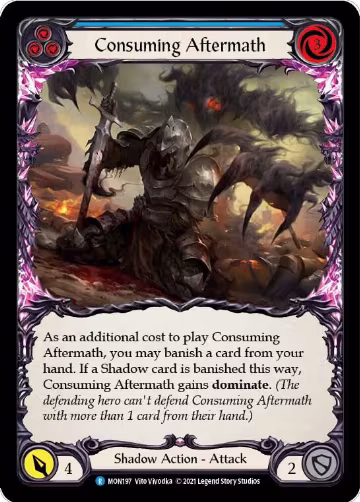Consuming Aftermath (Blue) (MON197), Monarch — Flesh & Blood card price