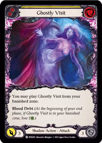 Ghostly Visit (Yellow) (MON204), Monarch — Flesh & Blood card price