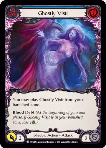 Ghostly Visit (Blue) (MON205), Monarch — Flesh & Blood card price