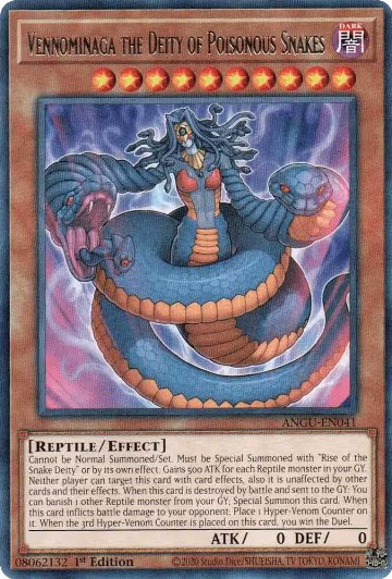 Vennominaga the Deity of Poisonous Snakes (ANGU-EN041), Ancient Guardians — Yu-Gi-Oh! card price