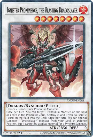 Ignister Prominence, the Blasting Dracoslayer (ANGU-EN048), Ancient Guardians — Yu-Gi-Oh! card price