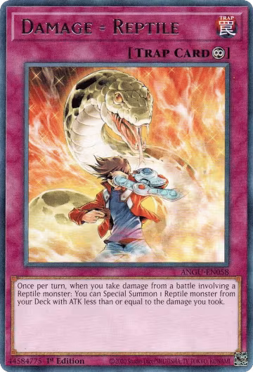 Damage = Reptile (ANGU-EN058), Ancient Guardians — Yu-Gi-Oh! card price