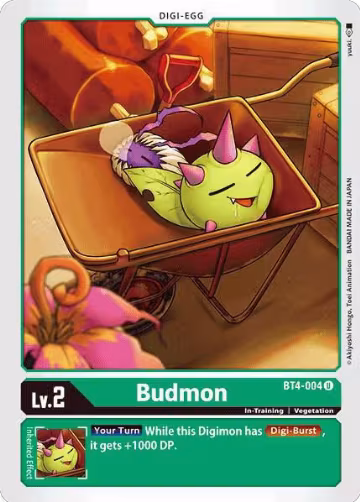 Budmon (BT4-004 U), Great Legend — Digimon card price