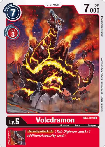 Volcdramon (BT4-015 C), Great Legend — Digimon card price
