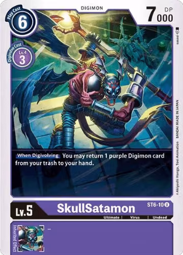 SkullSatamon (ST6-10 U), Starter Deck 06: Venomous Violet — Digimon card price