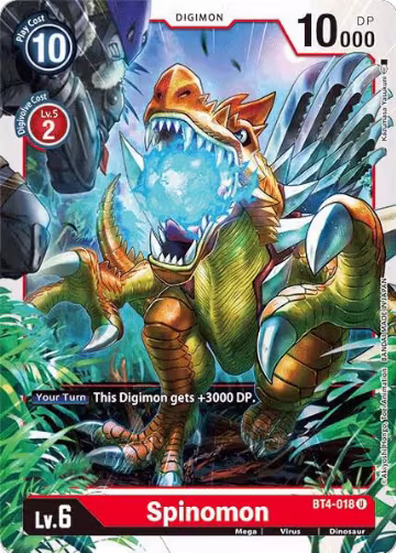 Spinomon (BT4-018 U), Great Legend — Digimon card price