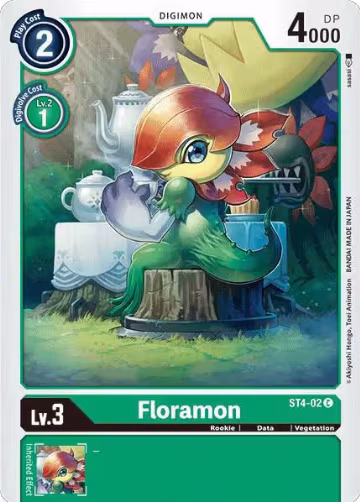 Floramon (ST4-02 C), Starter Deck 04: Giga Green — Digimon card price