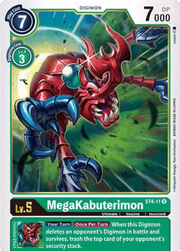 MegaKabuterimon (ST4-11 R), Starter Deck 04: Giga Green — Digimon card price