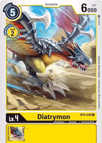 Diatrymon (BT4-040 C), Great Legend — Digimon card price