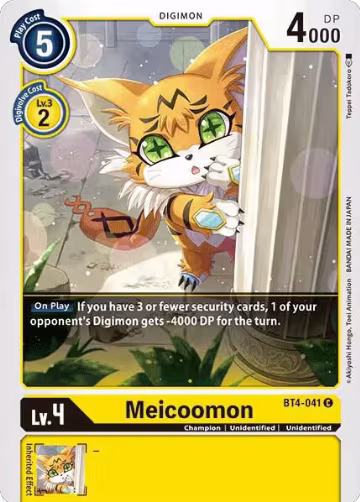 Meicoomon (BT4-041 C), Great Legend — Digimon card price